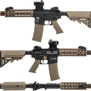 Evike Airsoft - Specna Arm.s/Rock River Arm.s Licensed CORE Series M.4 AEG (Model: M.4 SB.R Sup.Press.ed / 2-Tone Black & Tan)