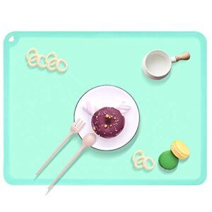 silicone non-slip baby placemat, children place mat for kids baby toddlers, bpa free children’s dining food mat - baby green