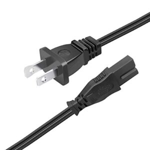 ul listed 8.2ft polarized power cord replacement for bose wave soundtouch music system iv 4 iii 3 radio cd-2000 awr1-1w cd-3000 2 prong ac power cord cable