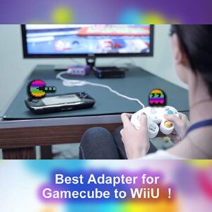 Brook Gamecube to Wii U Controller Adapter - Support Gamecube Controllers Adapter for Wii U and PC USB Android, up to 8 GC Controllers in The Same time (MAX), Turbo fire Function