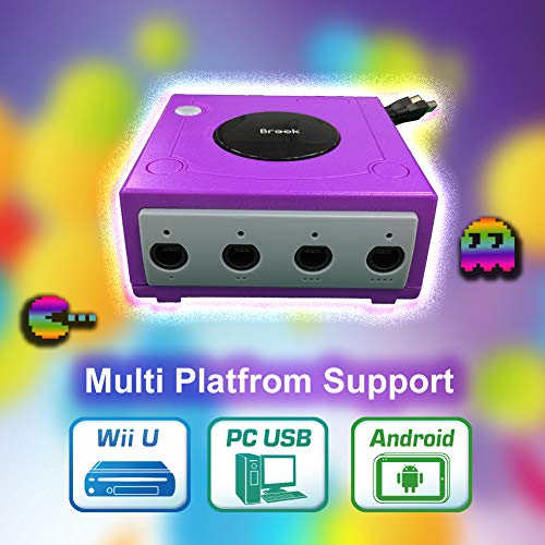 Brook Gamecube to Wii U Controller Adapter - Support Gamecube Controllers Adapter for Wii U and PC USB Android, up to 8 GC Controllers in The Same time (MAX), Turbo fire Function