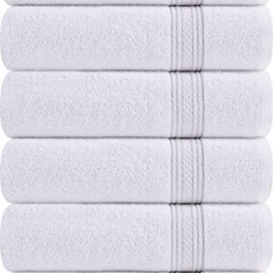 Utopia Towels [6 Pack Premium Hand Towels Set, (16 x 28 inches) 100% Ring Spun Cotton, Ultra Soft and Highly Absorbent 600GSM Towels for Bathroom, Gym, Shower, Hotel, and Spa (White)