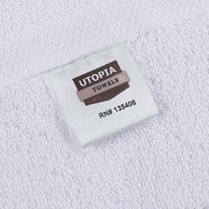 Utopia Towels [6 Pack Premium Hand Towels Set, (16 x 28 inches) 100% Ring Spun Cotton, Ultra Soft and Highly Absorbent 600GSM Towels for Bathroom, Gym, Shower, Hotel, and Spa (White)