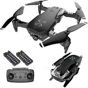 drone-clone xperts drone x pro air 4k ultra hd dual camera fpv wifi quadcopter follow me mode gesture control 2 batteries included (black)