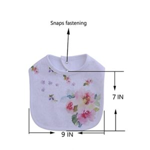 maiwa Large Snap Cotton Bibs for Baby Boys Girls Feeding Drooling for 4 Pack