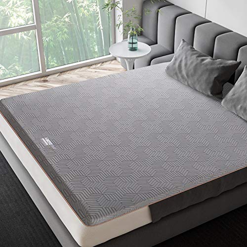 BedStory 2 Inch Memory Foam Mattress Topper Queen, Gel & Bamboo Charcoal Infused Bed Toppers, Foam Mattress Pad with Breathable Removable Cover, High-Density Memory Foam