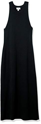 The Drop Women's Gabriela Halter Neck A-Line Side Slit Maxi Dress, Black, XL