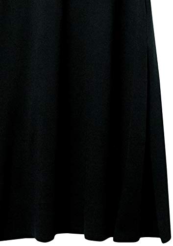The Drop Women's Gabriela Halter Neck A-Line Side Slit Maxi Dress, Black, XL