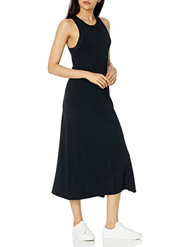 The Drop Women's Gabriela Halter Neck A-Line Side Slit Maxi Dress, Black, XL