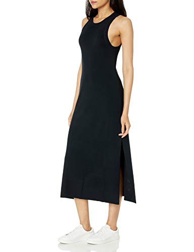 The Drop Women's Gabriela Halter Neck A-Line Side Slit Maxi Dress, Black, XL