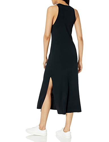 The Drop Women's Gabriela Halter Neck A-Line Side Slit Maxi Dress, Black, XL