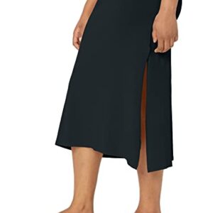 The Drop Women's Gabriela Halter Neck A-Line Side Slit Maxi Dress, Black, XL