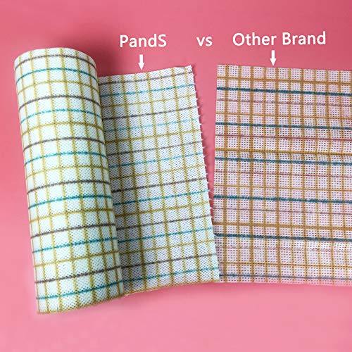 PandS Reusable Paper Towels - Plaid 40 Count - 1 Roll 10″×10″ Cleaning Wipes - Shop Towels - Strong Absorbent Quick Dry - Cleaning Supplies - Household Items