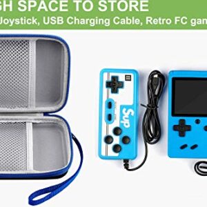 ALKOO Universal Hard Case for Handheld Game Consoles, Retro Mini Game Player Box for Charging Cable, Earpods, Batteries and Accessories (Blue)