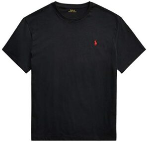 polo ralph lauren men's pony logo crew neck t-shirt, basic polo black, x-large