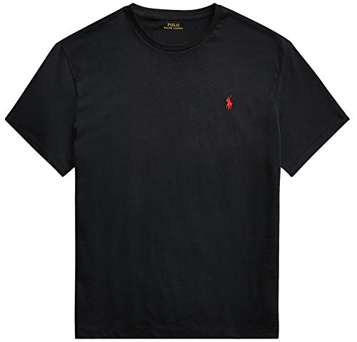 Polo Ralph Lauren Men's Pony Logo Crew Neck T-Shirt, Basic Polo Black, X-Large