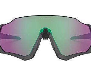 Oakley Men's Oo9401 Flight Jacket Rectangular Sunglasses, Steel/Prizm Road Jade, 37 mm