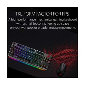 ASUS RGB Mechanical Gaming Keyboard - ROG Strix Scope TKL | Cherry MX Brown Switches | 2X Wider Ctrl Key for FPS Precision | Gaming Keyboard for PC, Black