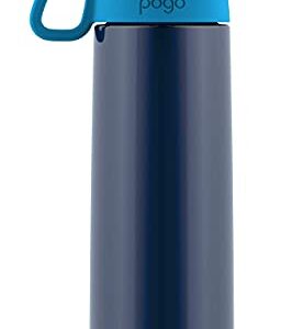 Pogo Active BPA-Free Tritan Plastic Leak-Proof Water Bottle with Soft Straw, 32 oz, Academy Navy