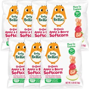 baby bellies organic apple & berry softcorn, 0.28 ounce bag (pack of 7)