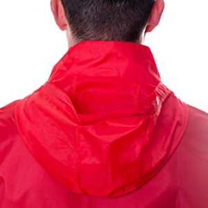 Officially Licensed LIFEGUARD Mens and Womens Unisex Fit Zipper-up Windbreaker Water Resistant Rain Jacket with Hood (M)