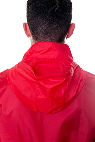 Officially Licensed LIFEGUARD Mens and Womens Unisex Fit Zipper-up Windbreaker Water Resistant Rain Jacket with Hood (M)