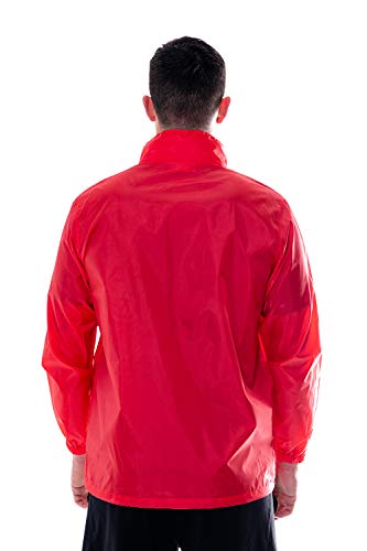 Officially Licensed LIFEGUARD Mens and Womens Unisex Fit Zipper-up Windbreaker Water Resistant Rain Jacket with Hood (M)