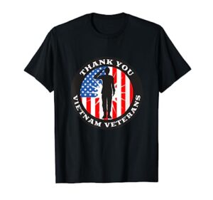patriotic veteran us flag - thank you vietnam veterans t-shirt