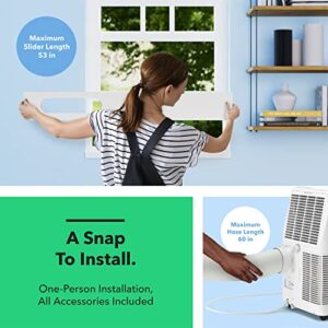 Vremi 14000 BTU Portable Air Conditioner with Heat - Easy to Move AC Unit for Rooms up to 450 Sq Ft - with Powerful Cooling Fan, Reusable Filter, Auto Shut Off (10400 BTU New DOE)