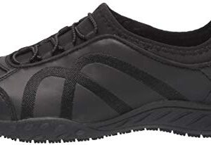 Skechers Women's Slip on Bungee Gore Food Service Shoe, Black, 7.5