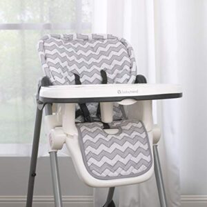 Sumersault – Soft Gray and White Chevron High Chair Pad | Easy to Install Replacement Cushion | Fits Most 3-5 Point Harness High Chairs