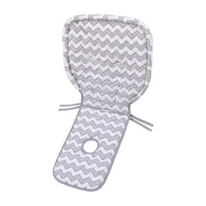 Sumersault – Soft Gray and White Chevron High Chair Pad | Easy to Install Replacement Cushion | Fits Most 3-5 Point Harness High Chairs