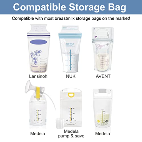 Maymom Milkbag Adapter, Widemouth 2nd Generation; Compatible with Spectra Avent Pumps; Most Milkbags inc. Lansinoh Bags;Do Not Use Microwave or Steamer Bag to Sanitize; 2pc