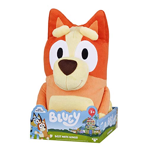 Bluey - Bingo 16" Stuffed Animal - Playtime & Naptime Companion | Jumbo Size, Soft Deluxe Materials - Huggable Cuddles Best Friend