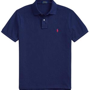 Polo Ralph Lauren Classic Fit Mesh Polo Shirt, Basic Navy With Red Pony, X-Large