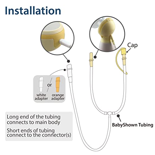 BabyShown Tubing Compatible with Medela Freestyle Flex and Medela Swing Maxi Flex Pumps, Replace Freestyle Flex and Swing Maxi Flex Tubing, Not Original Medela Pump Parts Medela Tubing Replacement