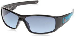 u.s. polo assn. mens pa1009 uv protective frosted arm rectangular sunglasses for men classic gifts men 80 mm, black & blue, mm us