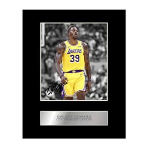 iconic pics dwight howard print signed mounted photo display #01 printed autograph picture print