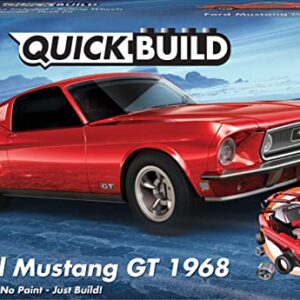 Airfix Quickbuild Ford Mustang GT 1968 Red Brick Building Plastic Model Kit Car J6035