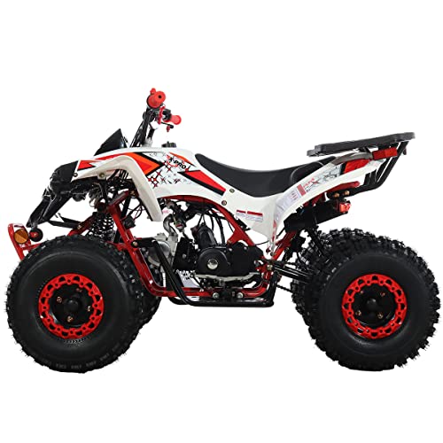 X-PRO Storm 125 125cc ATV Quad Adults ATV 4 Wheelers Youth 4 wheeler ATVs Big Boys ATVs Quads (Red)