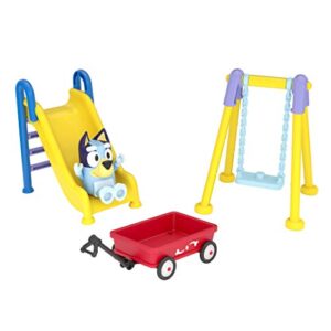 Bluey Park Playset 2.5" Figure, Wagon, Swing Set, and Slide