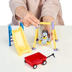 Bluey Park Playset 2.5" Figure, Wagon, Swing Set, and Slide