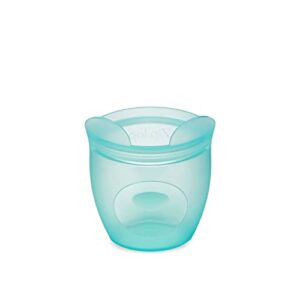 Zip Top Reusable 100% Silicone Baby + Kid Snack Containers- The only containers That Stand up, Stay Open and Zip Shut! No Lids! Made in The USA - Full Set of 4