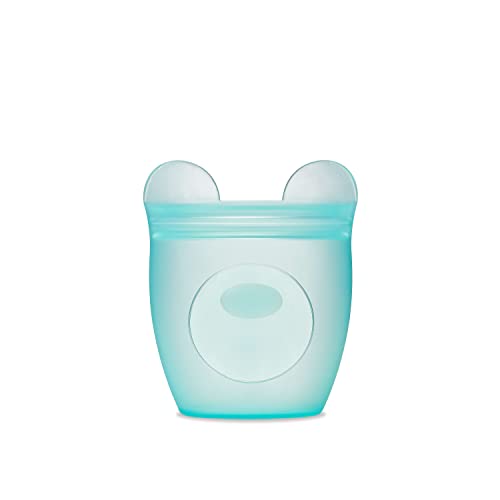 Zip Top Reusable 100% Silicone Baby + Kid Snack Containers- The only containers That Stand up, Stay Open and Zip Shut! No Lids! Made in The USA - Full Set of 4