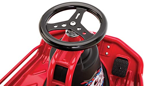 Razor Crazy Cart - 24V Electric Drifting Go Kart - Variable Speed, Up to 12 mph, Drift Bar for Controlled Drifts, One Size, Black/Red