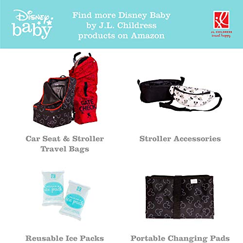 Disney Baby by J.L. Childress TwoCOOL Breastmilk Cooler - Double Baby Bottle & Food Bag - Ice Pack Included - Fits 2-4 Bottles - Insulated & Leak Proof Bottle Bag - Mickey Minnie Ivory