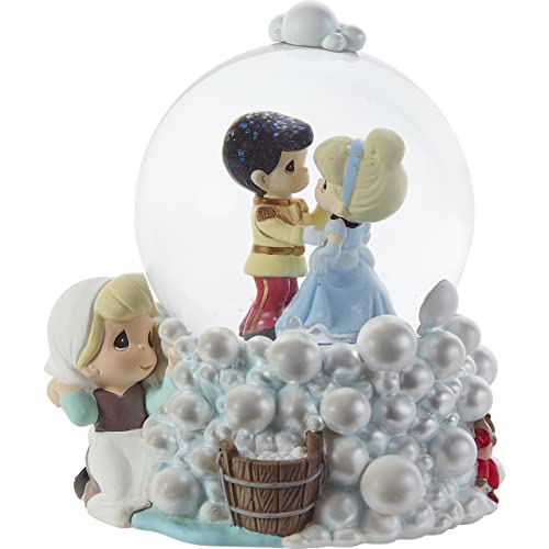 Precious Moments 201115 Disney Showcase Follow Your Dreams to Happily Ever Resin/Glass Musical Cinderella Snow Globe, One Size, Multicolored