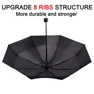 Goothdurs Mini Travel Compact Windproof Umbrella - Small Folding Lightweight Sun & Rain Umbrellas with 95% UV Protection for Women Men