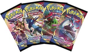 pokemon sword and shield - booster pack lot - 4 sealed packs