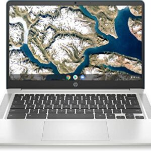 HP Chromebook 14-inch HD Touchscreen Laptop, Intel Celeron N4000, 4 GB RAM, 32 GB eMMC, Chrome (14a-na0030nr, Mineral Silver)